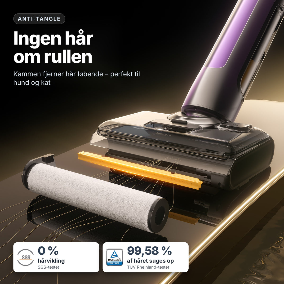 DA – AquaCore 1 anti-tangle uden hår om rullen
